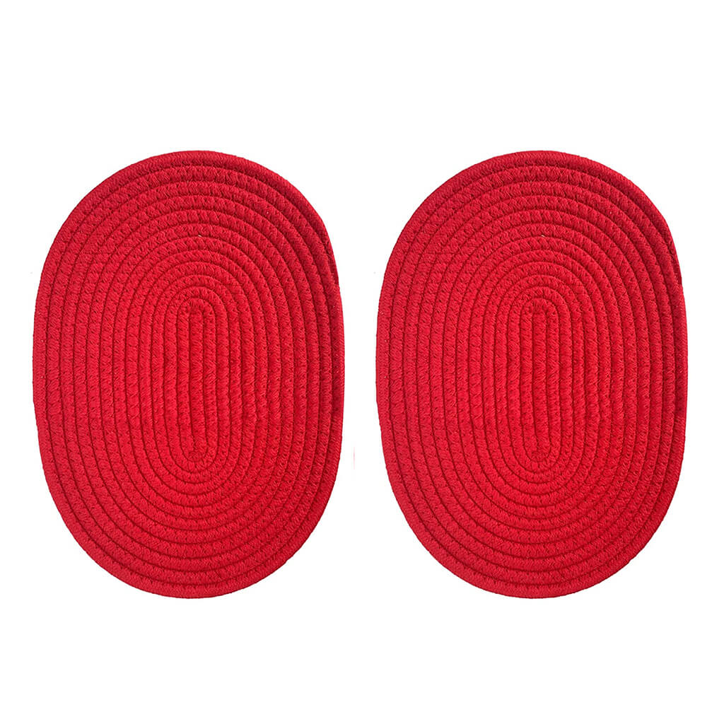 Oval Woven Trivets 2pcs- Strawberry