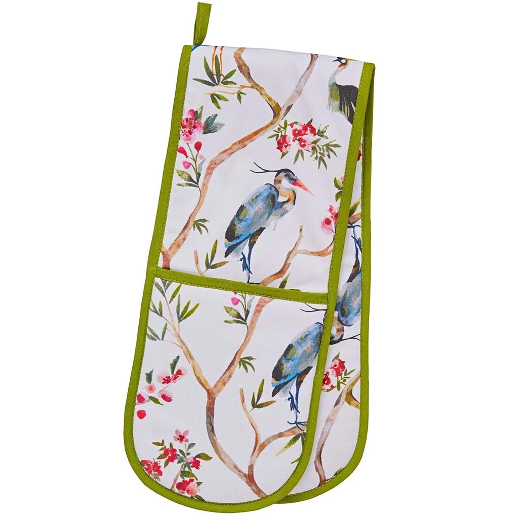 Oriental Birds, Double Oven Gloves