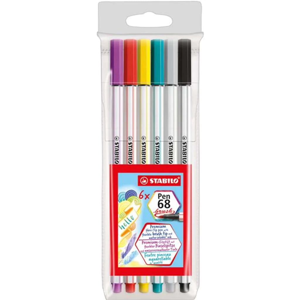 Pen 68 Brush Marker Sets, 6ct