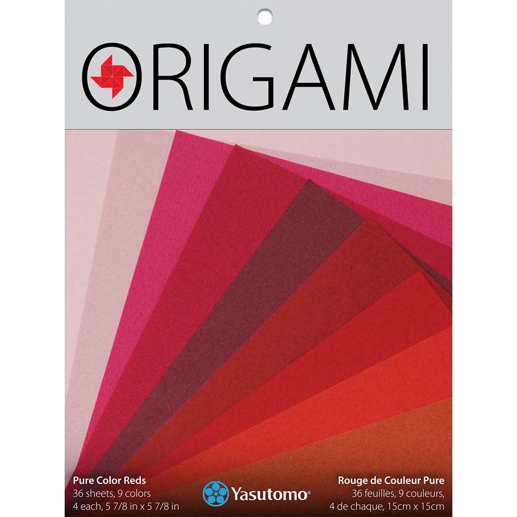 Color Origami Paper Pure Reds 5-7/8in Square 36Sheets