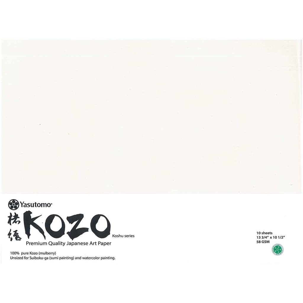 Japanese Premium Art Papers Kozo 10-1/2in x 13-3/4in 58gsm 10Sheet