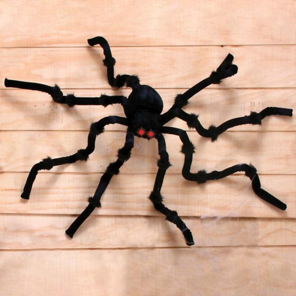 Light Up Plush Black Spider, 50in