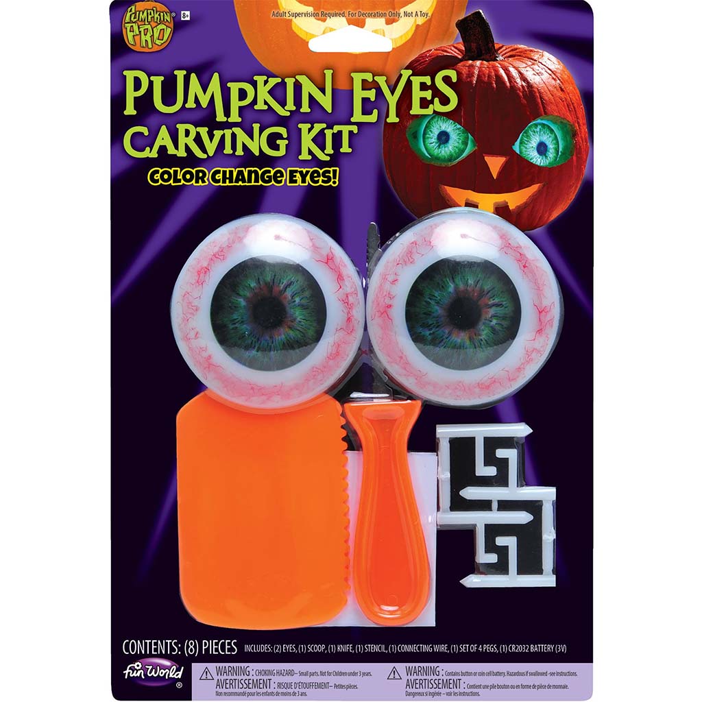 Pumpkin Eye Pair Carve &amp; Light Green