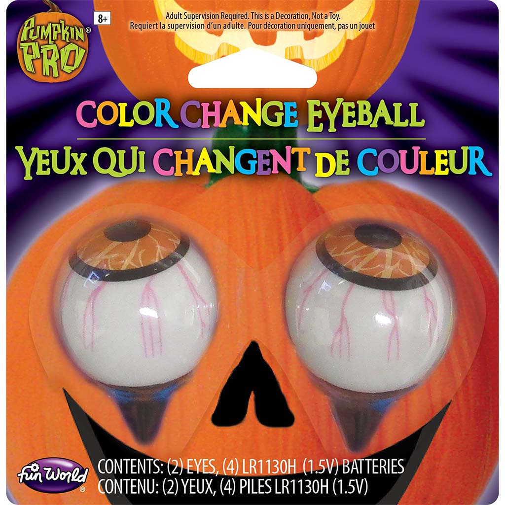 Lite Up Pumpkin Eyeballs, Red