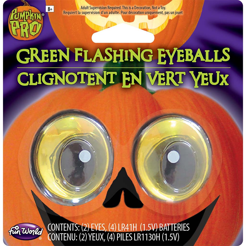 Lite Up Pumpkin Eyeballs, Red