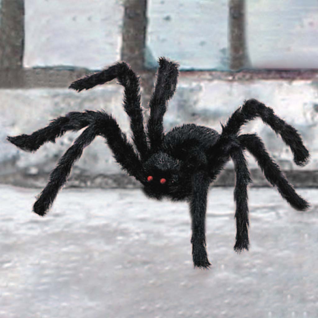 Giant Hairy Spider - Black, L 14in X W 92in