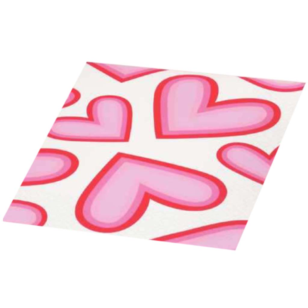 Retro Valentine Heart Lunch Napkins, 16ct