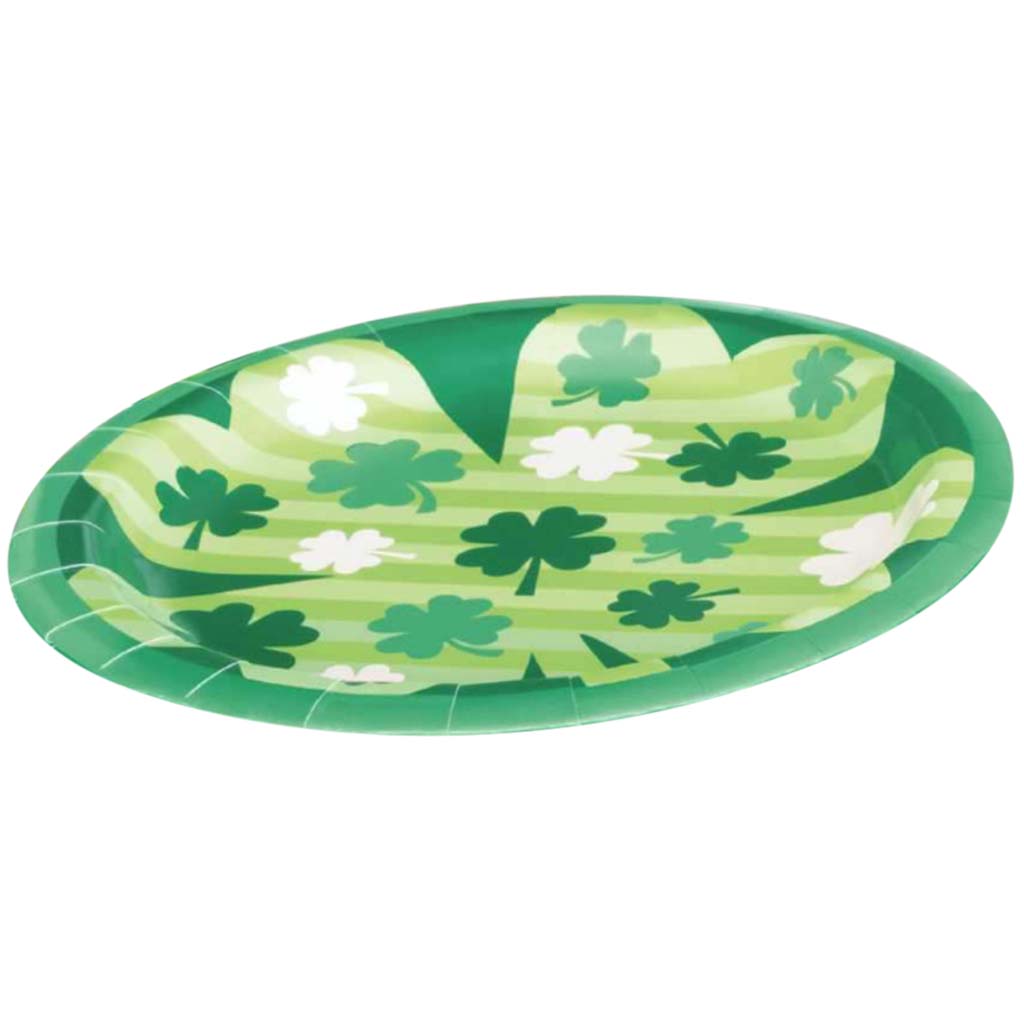 Lucky Clover St Patricks Dessert Plates 7in, 8ct