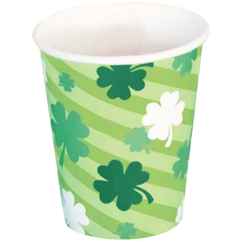 Lucky Clover St Patricks Cups, 9oz