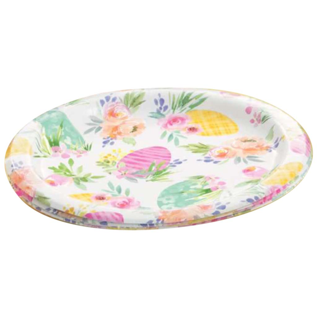 Watercolor Pastel Easter Dessert Plates 7in, 8ct