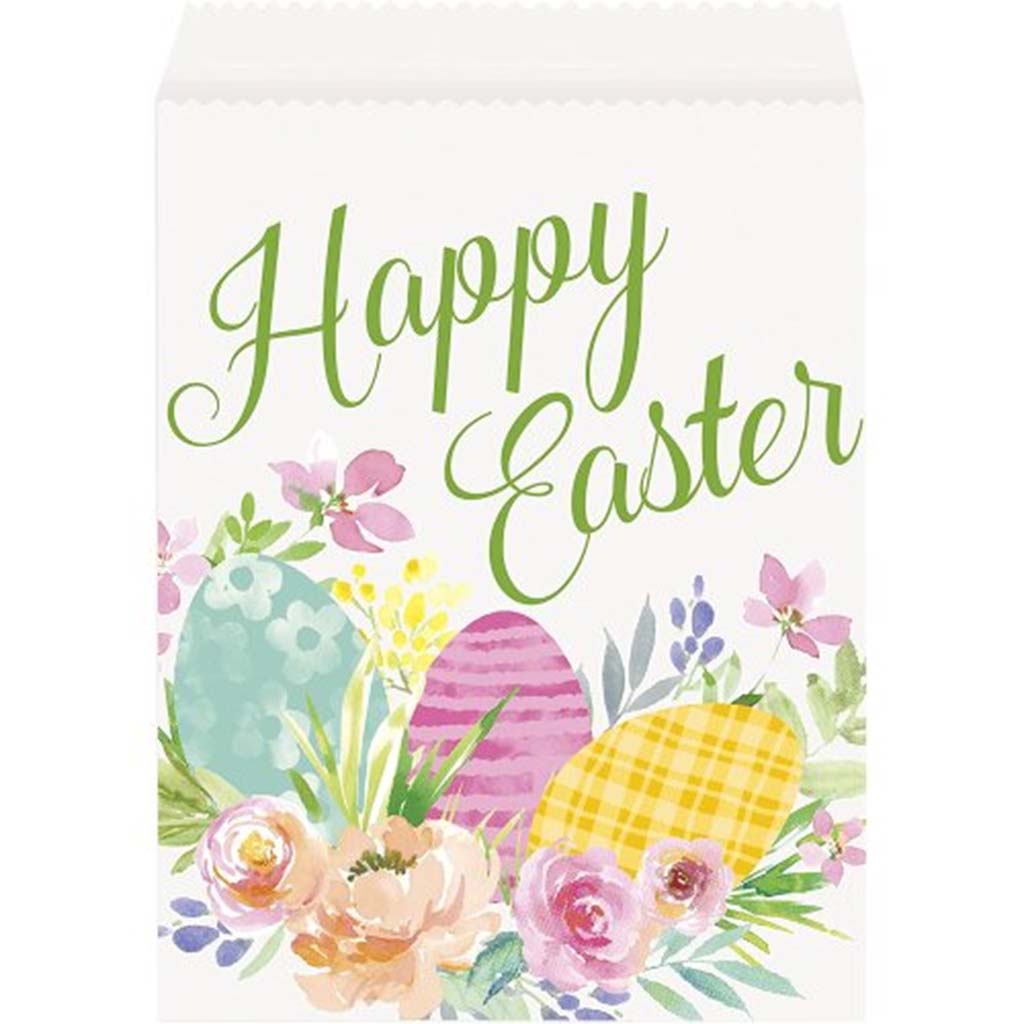 Watercolor Pastel Easter Paper Treat Bags, 8ct