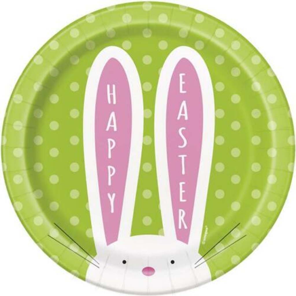 Cute Easter Dessert Plates 7in, 8ct