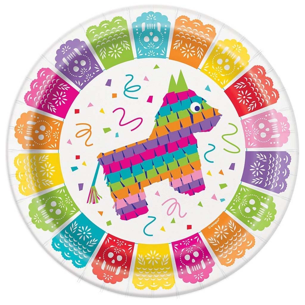 Mexican Fiesta Dinner Plates 9in, 8ct