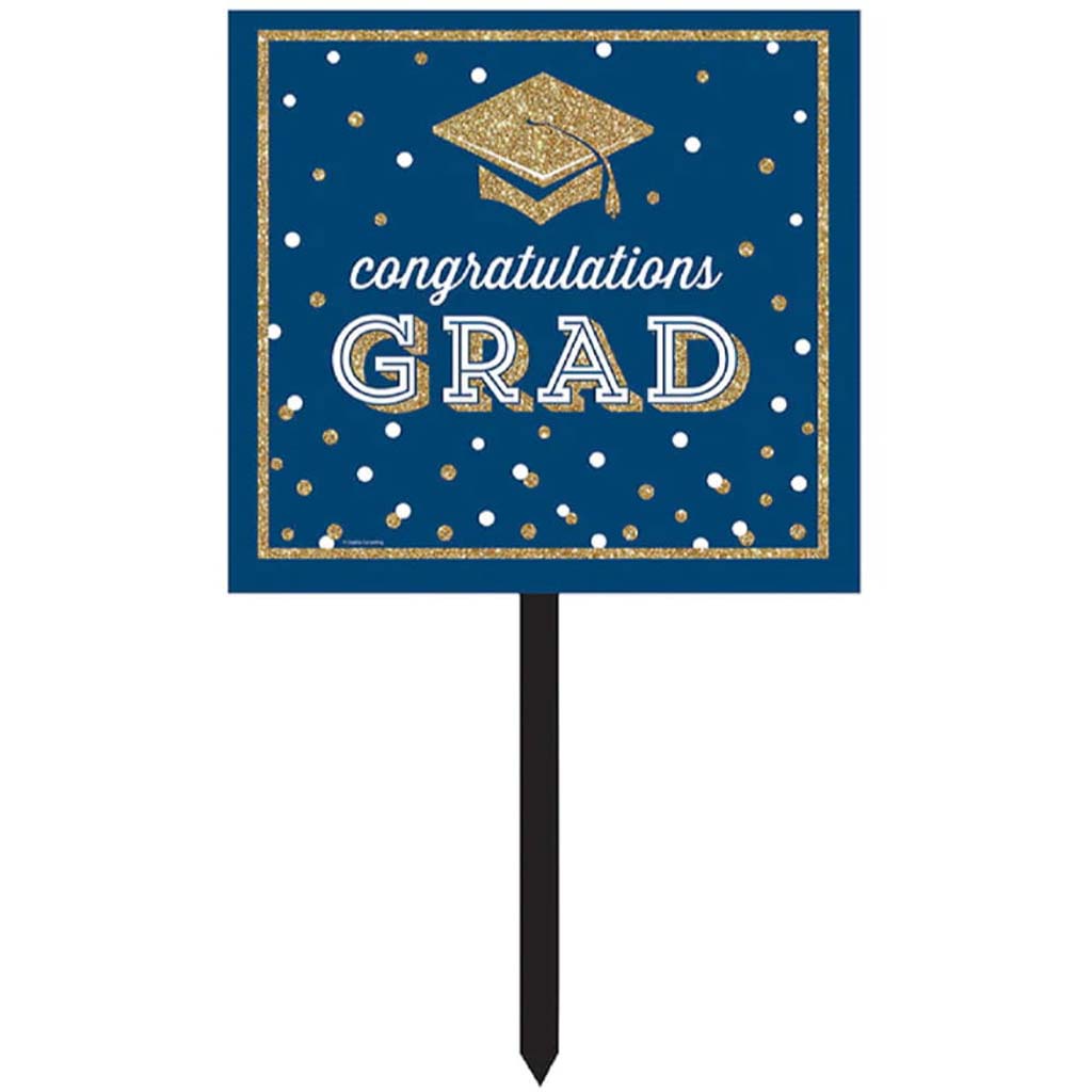 Glittering Grad Yard Sign 14.5in x 15in