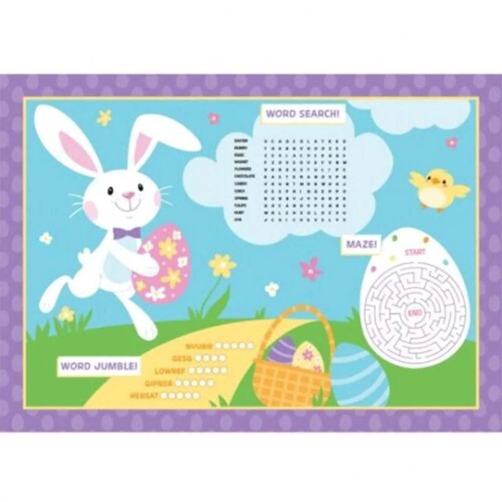 Easter Kid&#39;s Activity Placemats 2 Sided, 10in x 14.25in