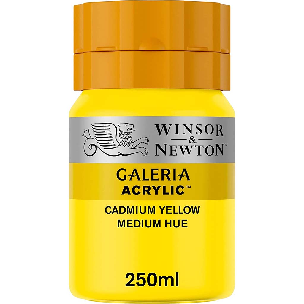 Winsor &amp; Newton Galeria Flow Acrylics 250ml Cadmium Yellow Medium Hue