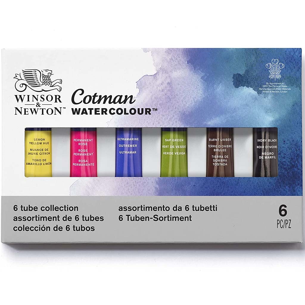 Winsor &amp; Newton Cotman Water Color 6 Tube Set 8ml