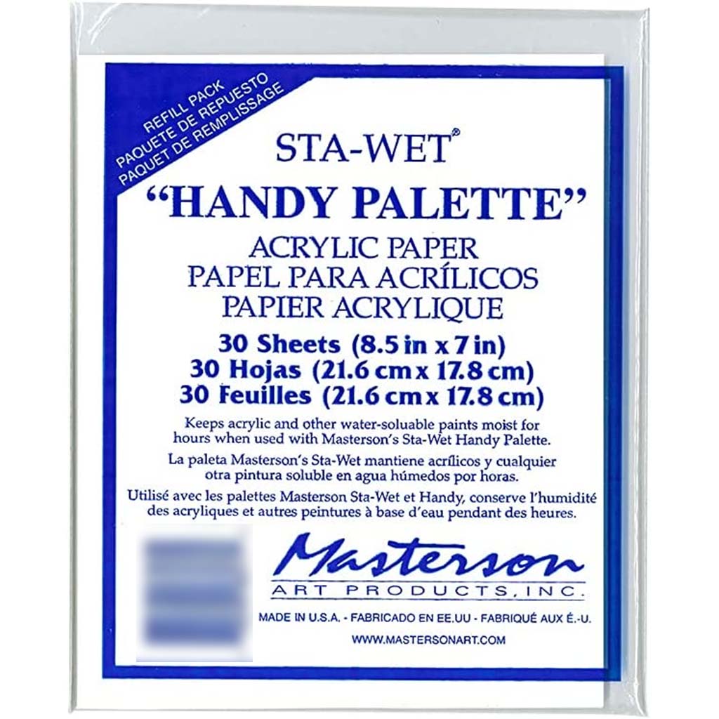 Masterson Sta-Wet Handy Palette Acrylic Paper Refill 8.5in x 7in