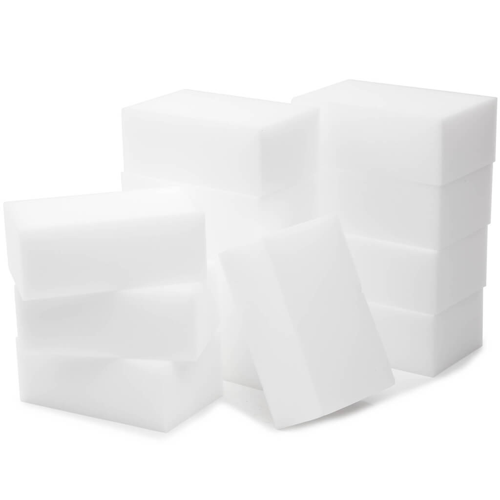 Basic Rectangular Melamine Foam Sponges - White, 12 Pack