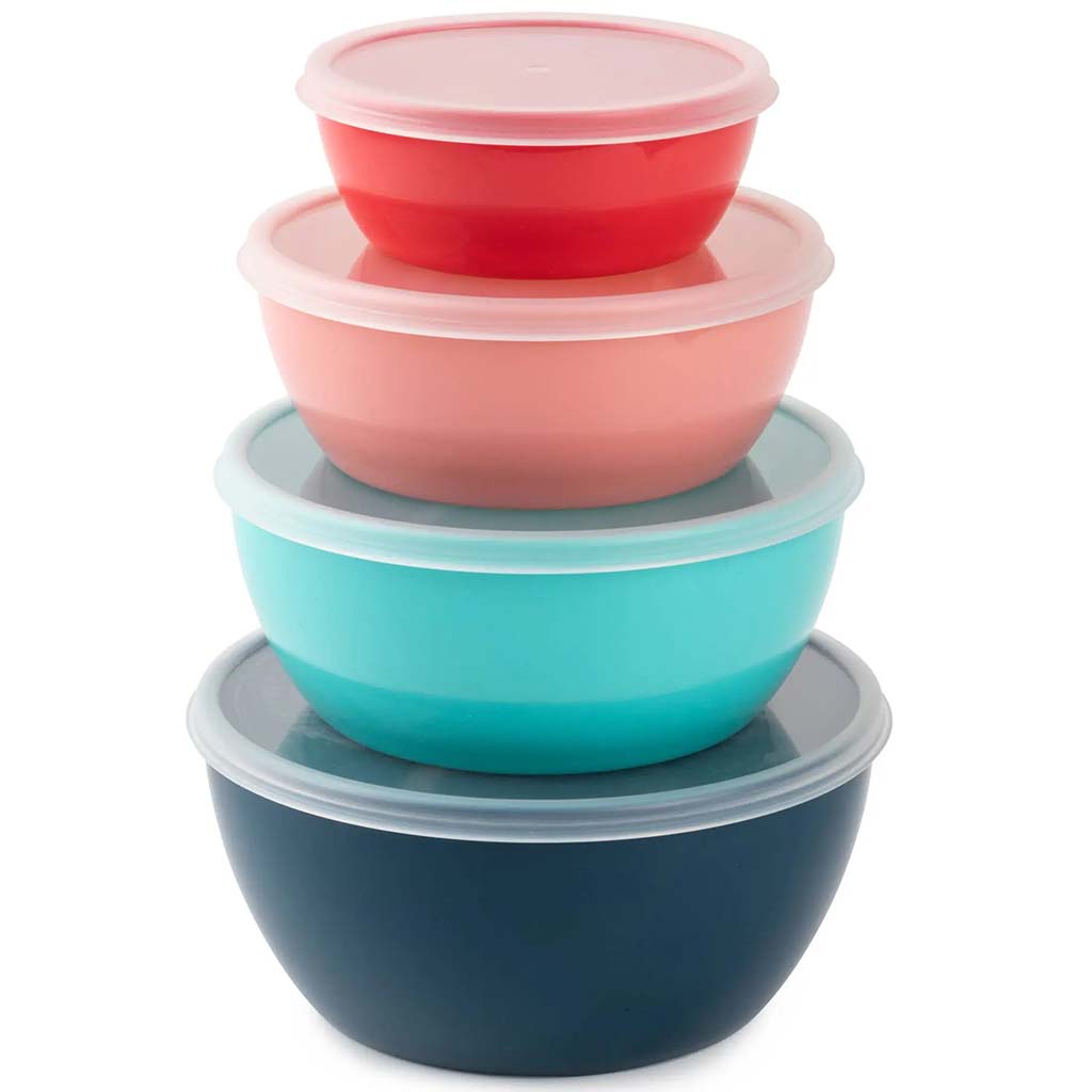 Nested Mixing Bowls with Lids Set, 8pc