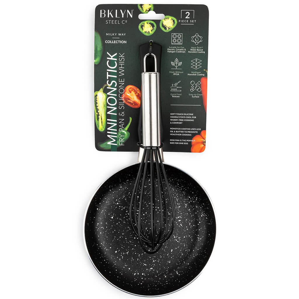 MILKY WAYNonstick Mini Fry Pan With Whisk � Black