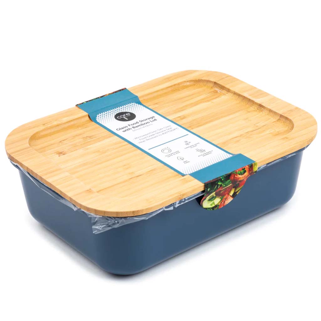 Concave Bamboo Colored Glass Container, 50oz