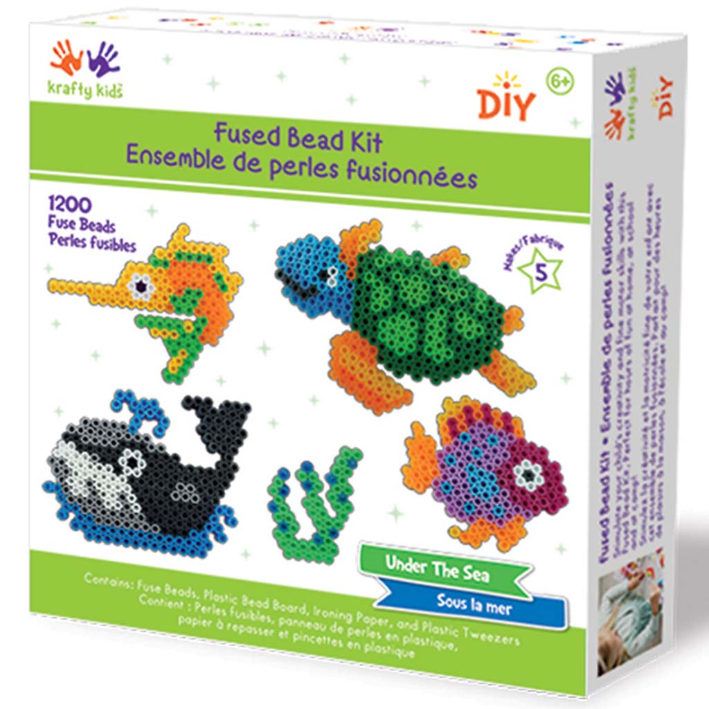 Krafty Kids Kit: DIY Scenery Iron-on Fused Bead Kit Under The Sea