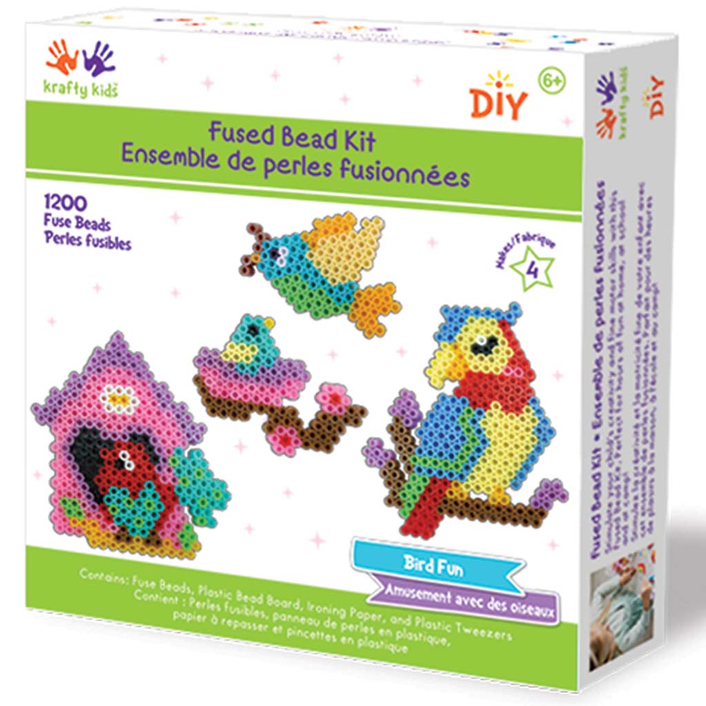 Krafty Kids Kit: DIY Scenery Iron-on Fused Bead Kit Bird Fun