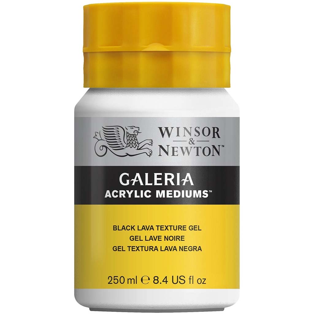 Winsor &amp; Newton Galeria Black Lava Texture Gel 250ml