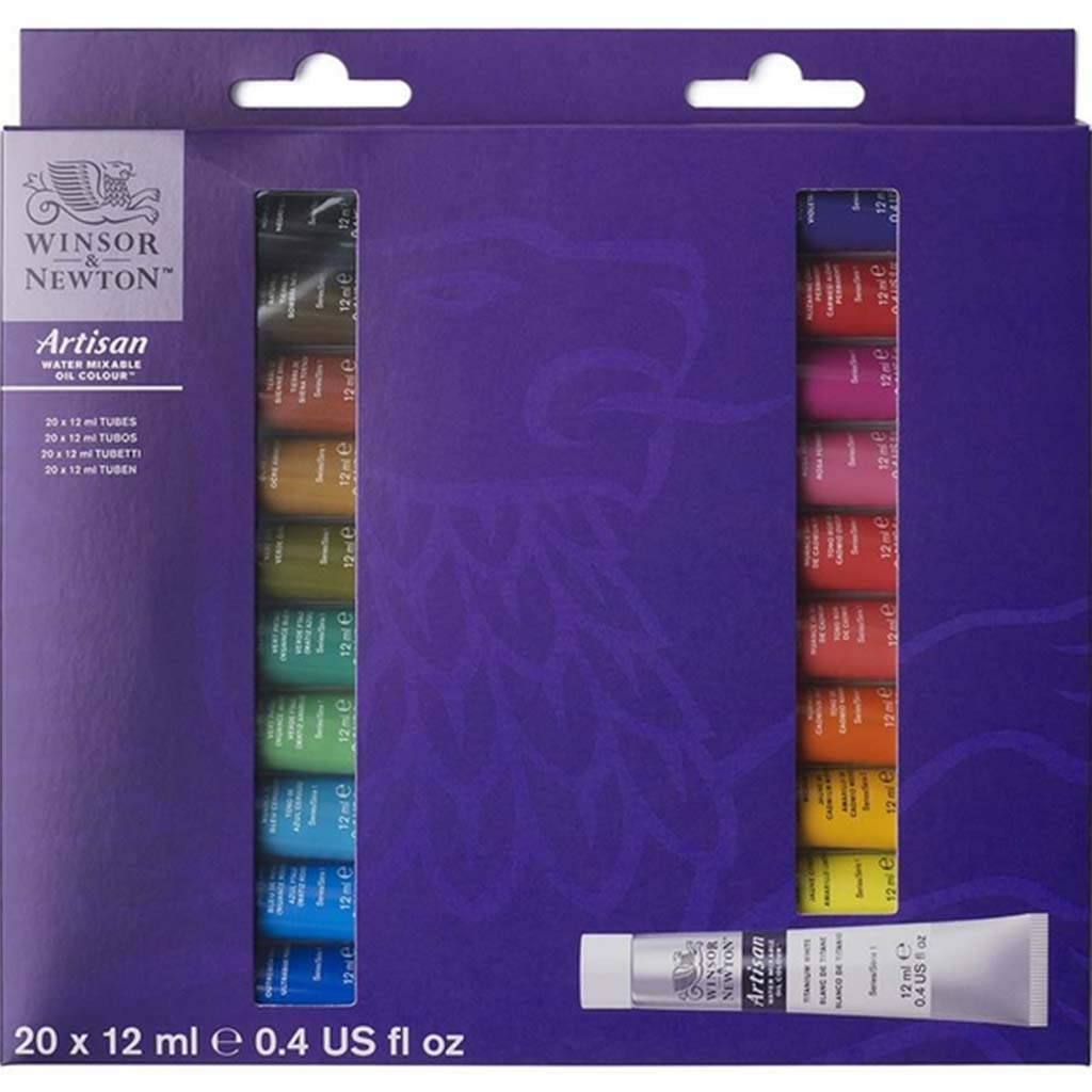 Winsor &amp; Newton Artisan Water Mixable Oil Color Paint Set 20x12ml