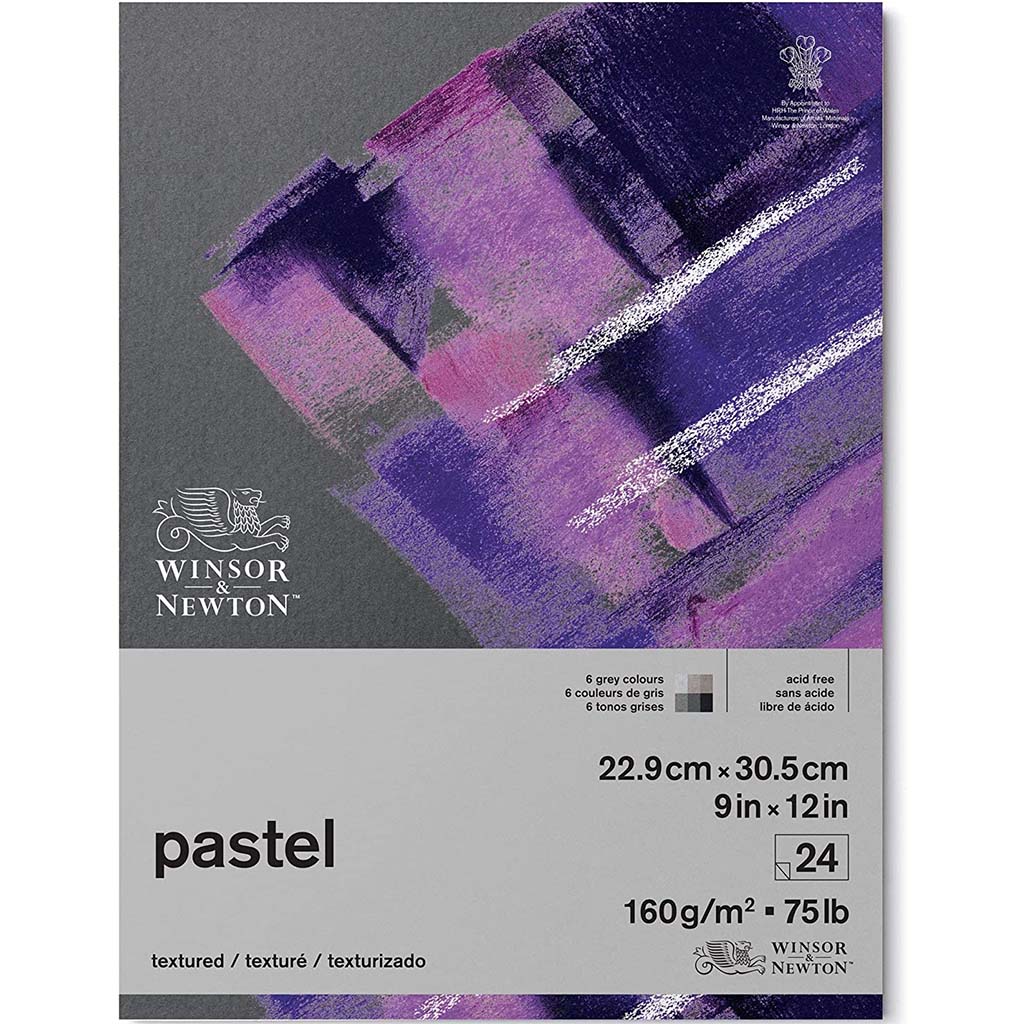 Winsor &amp; Newton Pastel Paper Pad Gray 9in x 12in 24 Sheets