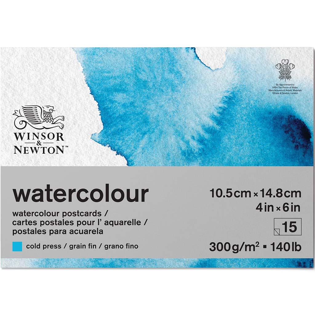 Winsor &amp; Newton Watercolor Postcards 4in x 6in 15 Sheets