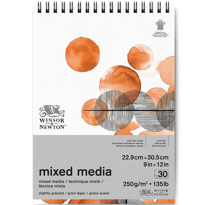 Winsor & Newton Mixed Media Pad 250gsm 9 x 12 30 Sheets