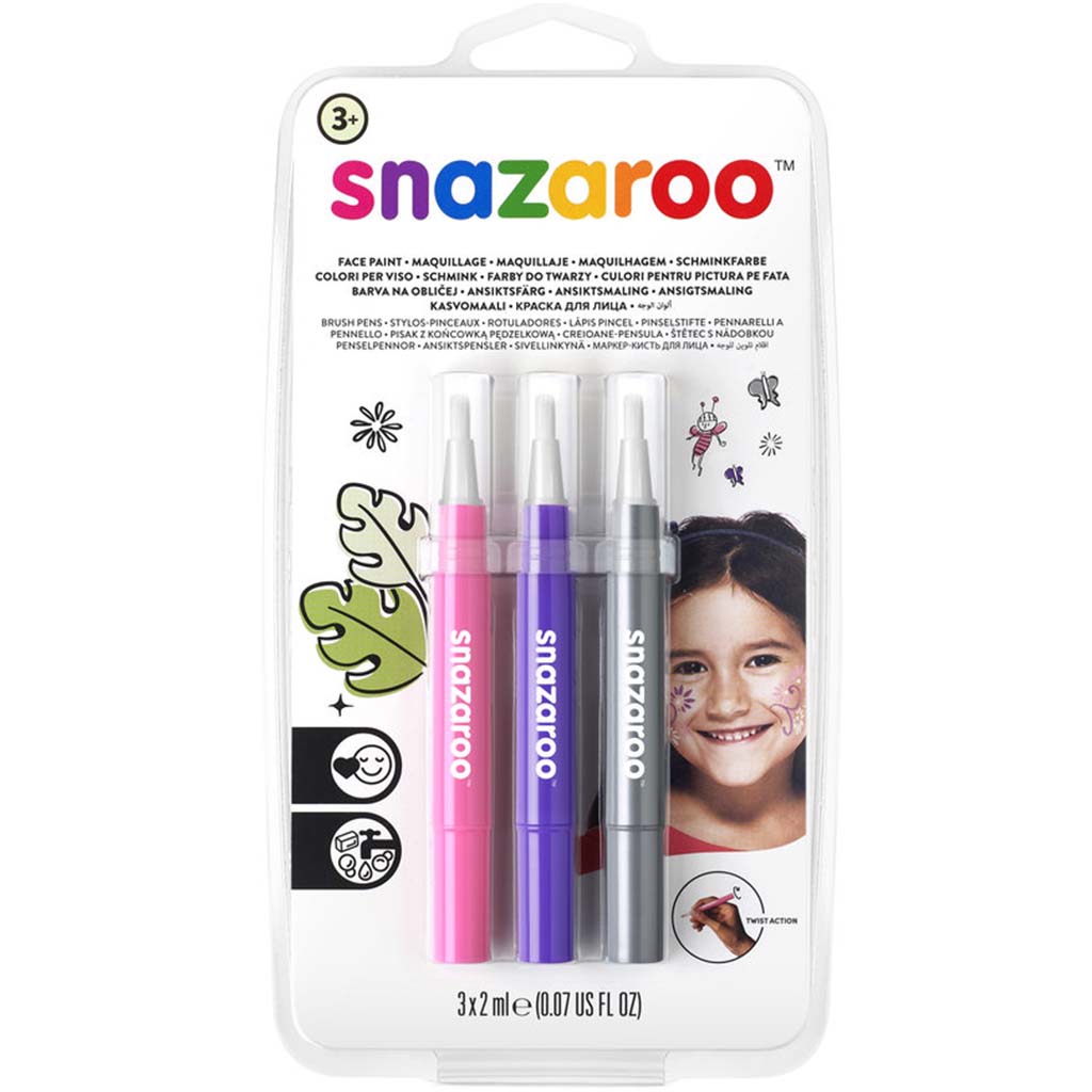 Snazaroo Brush Pens Fantasy Set Of 3