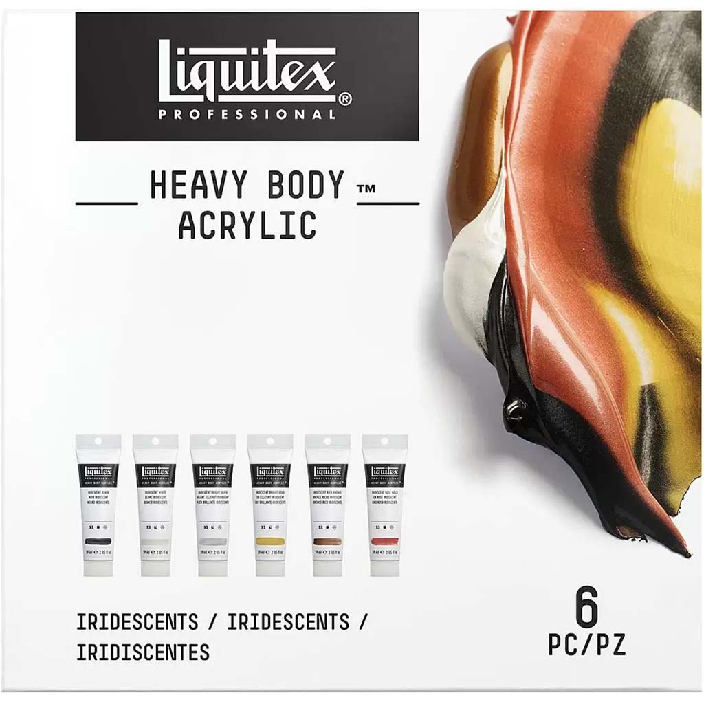 Liquitex Professional Heavy Body Acrylic Paint Set of 6 Iridescent Colors 59ml