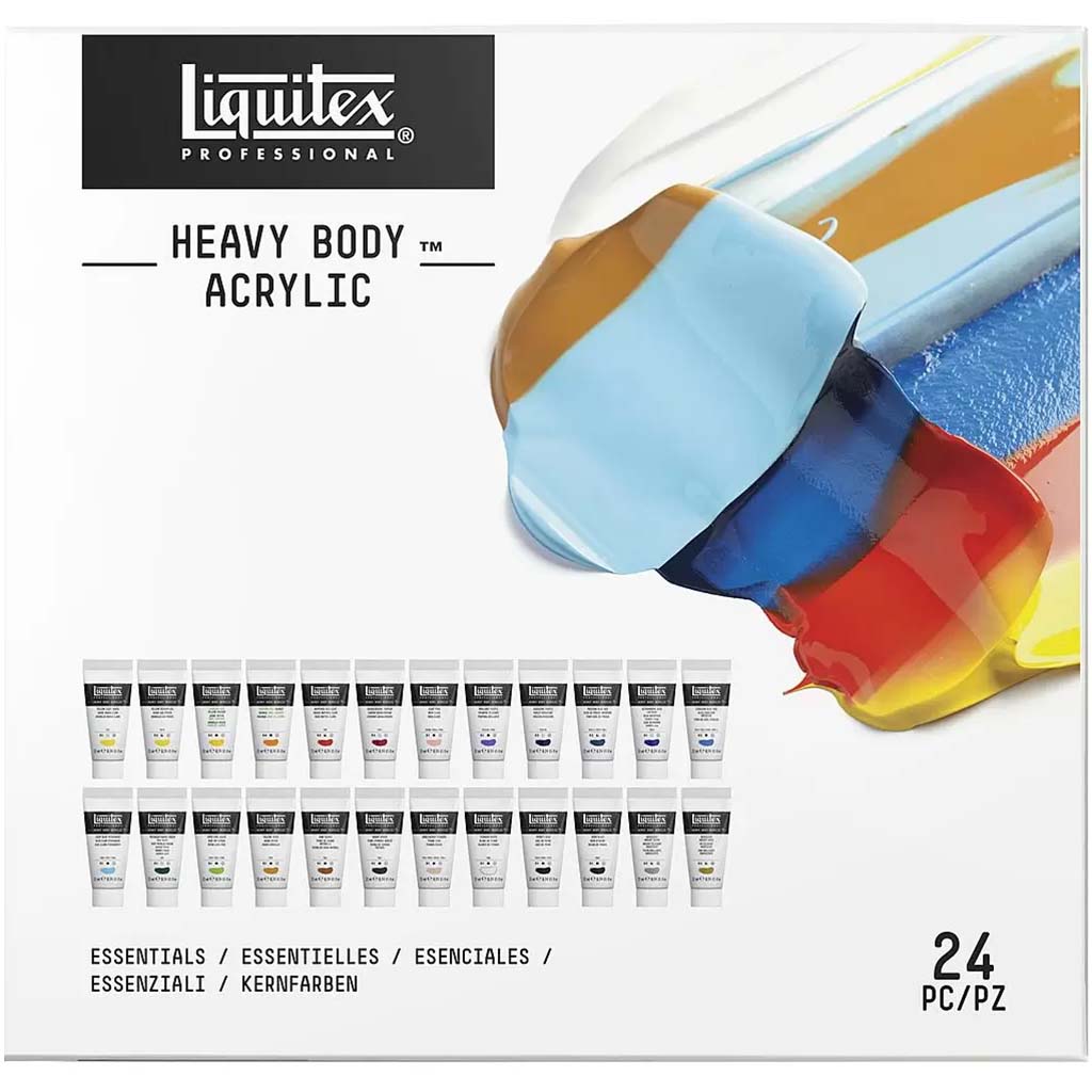 Liquitex Professional Heavy Body Acrylic Paint Set of 24 Essential Colors 22ml