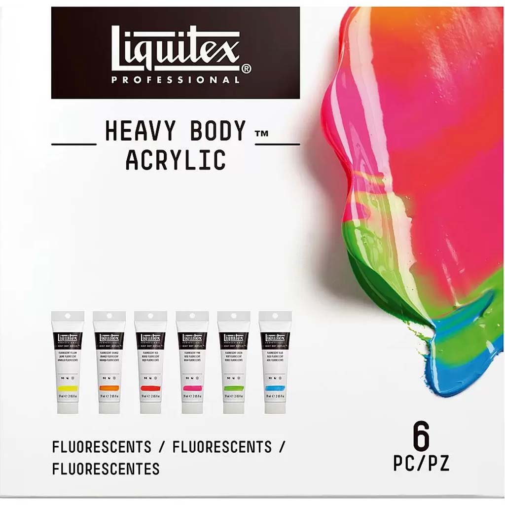 Liquitex Professional Heavy Body Acrylic Paint Set of 6 Fluorescent Colors 59 ml