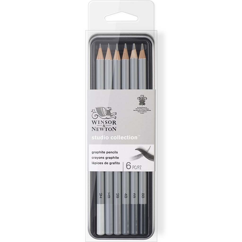 Winsor &amp; Newton Studio Collection Graphite Pencil Set of 6