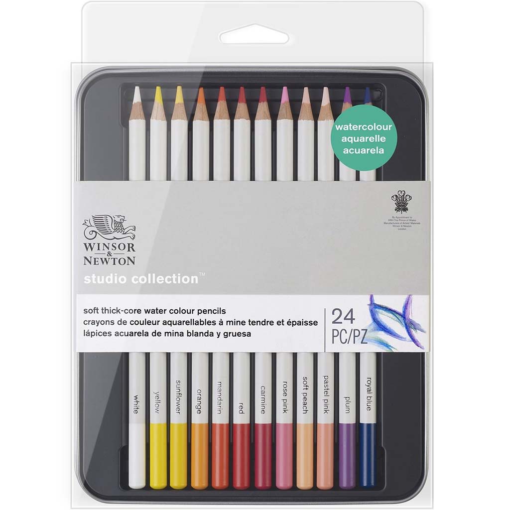 Winsor &amp; Newton Studio Collection Watercolor Pencil Set of 24