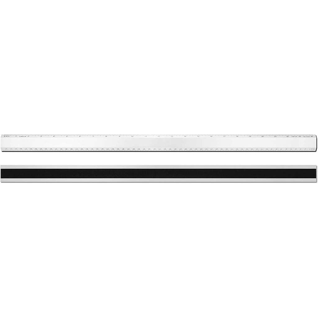 Nonslip 2 Bevel Ruler Silver 24in