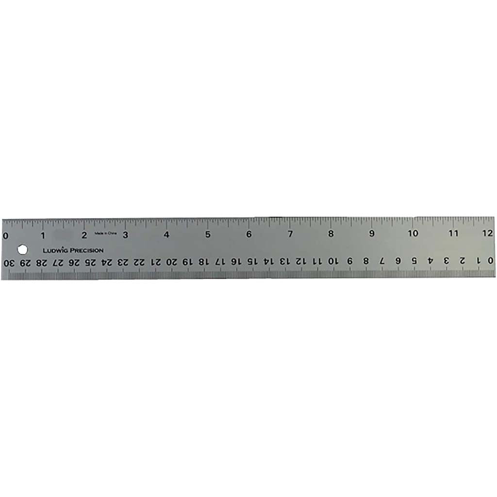 Aluminum Center Finding Straight Edge with Non-Slip Back 12in