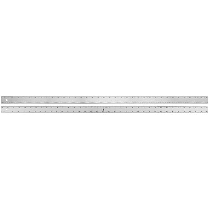 Aluminum Center Finding Straight Edge Back Silver 36in