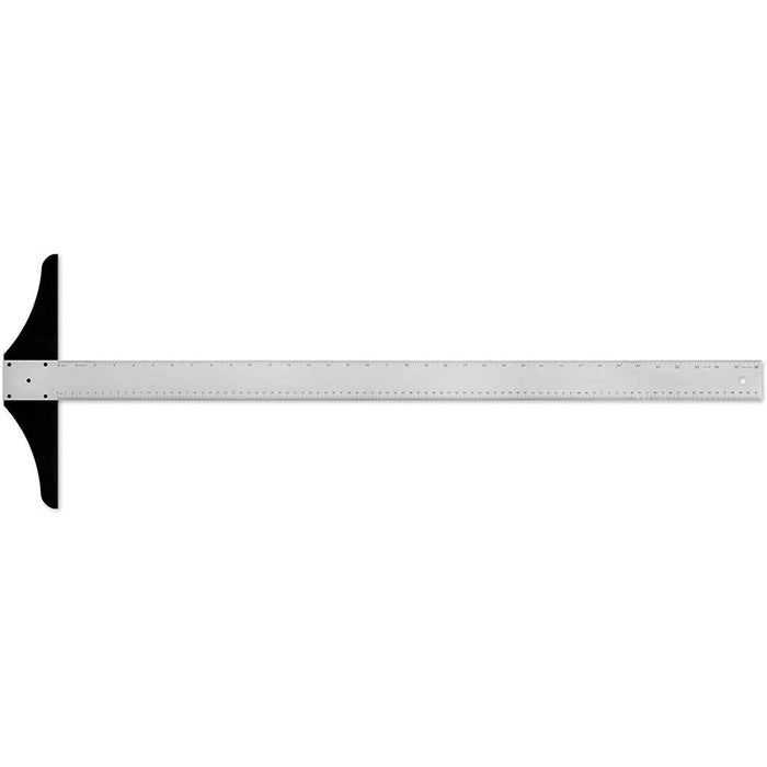 Alumicolor Steel Edge Point T-Square 36in Silver