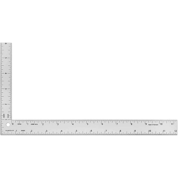 Alumicolor L Square Small Silver 6in x 12in
