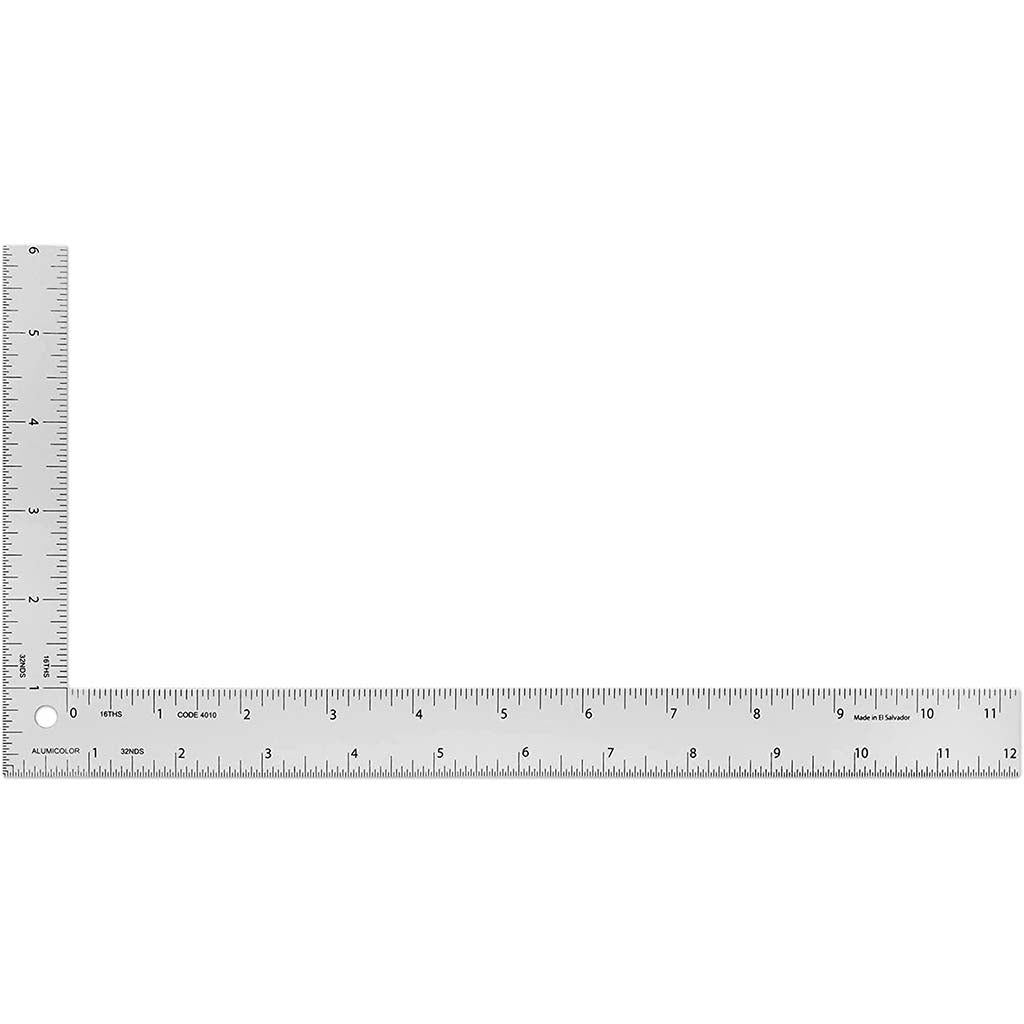 Alumicolor L Square Small Silver 6in x 12in