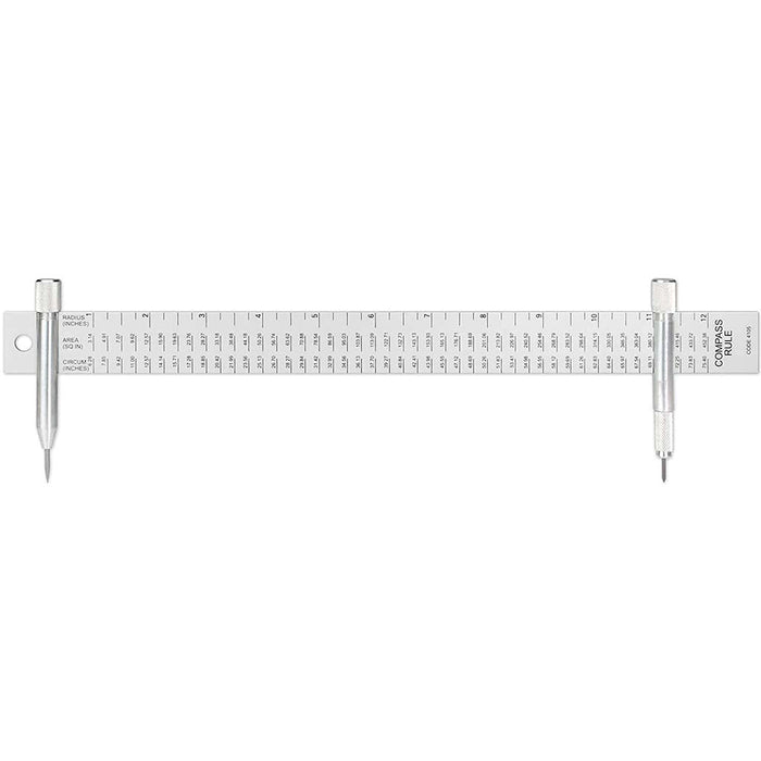 Alvin Compass Ruler 12in