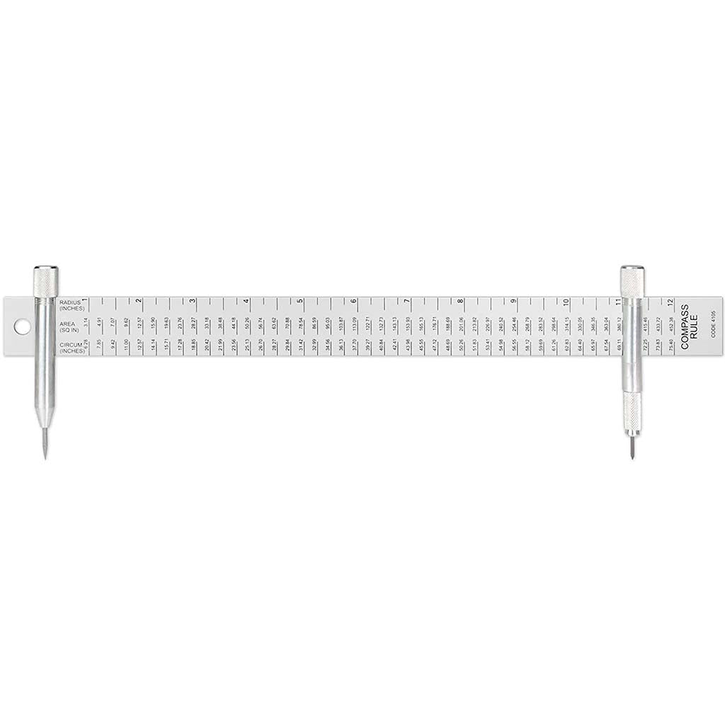 Alvin Compass Ruler 12in