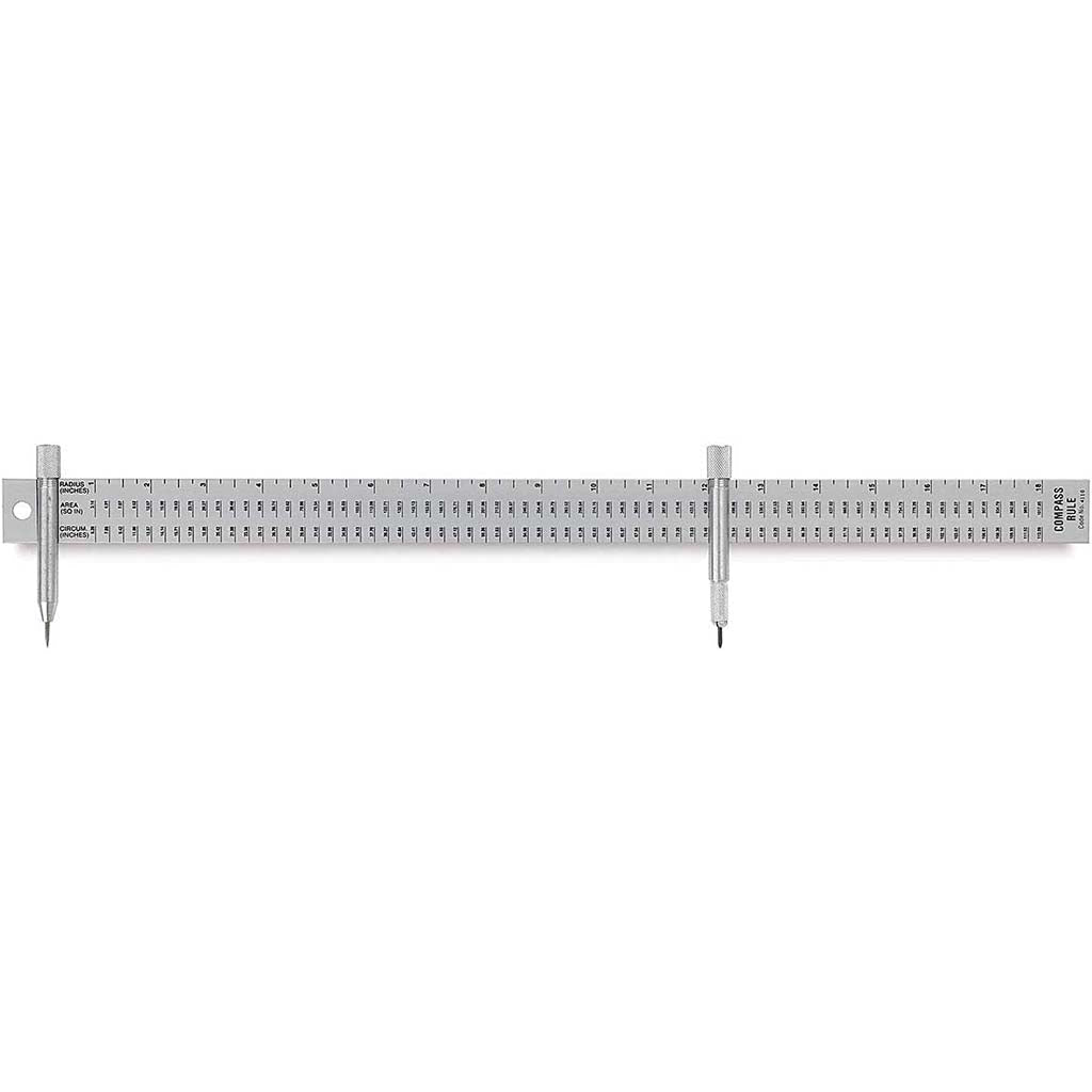 Alvin Compass Ruler 18in