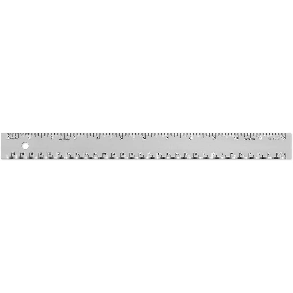 Alumicolor Aluminum Straight Edge Conversion Ruler 12in