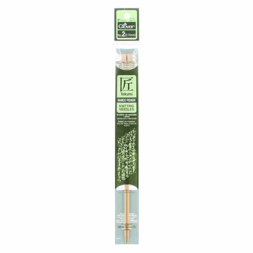 Clover Bamboo Knitting Needle 9 Inches